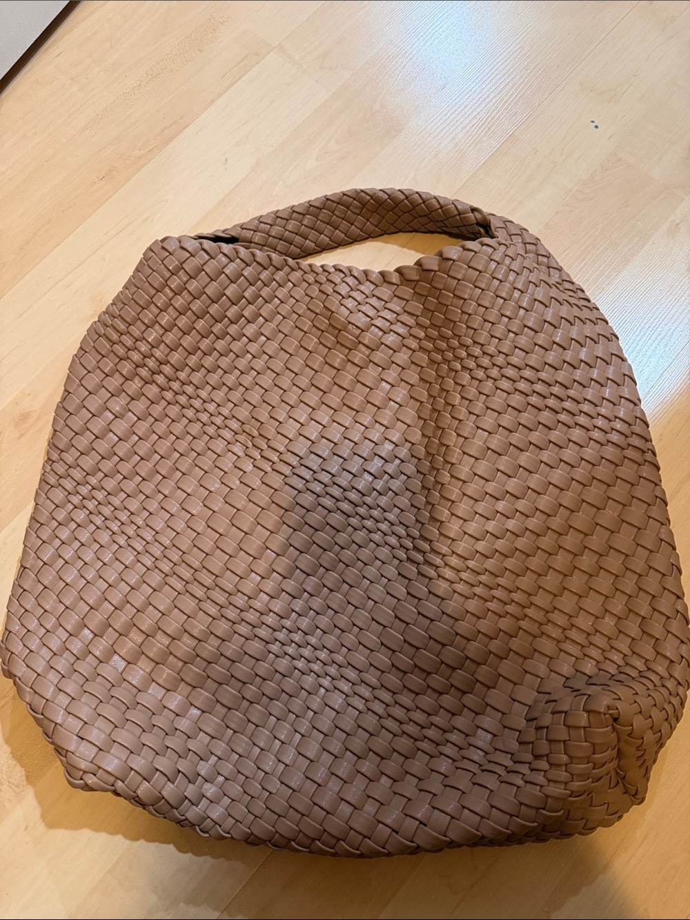 Brown Woven Tote Bag - Stylish Everyday Carry